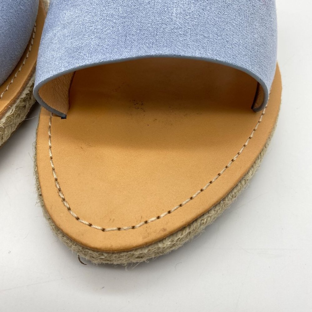 Lulus slip on sandals size 8.5 slides light blue flats summer cruise beach - Picture 2 of 7